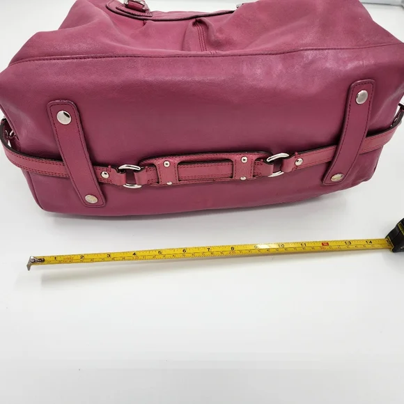 Coach Ashley Pink Leather Satchel handbag w crossbody - Picture 6 of 7